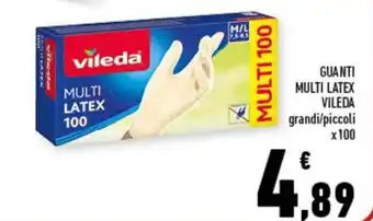 Conad GUANTI MULTI LATEX VILEDA grandi/piccoli x 100 offerta