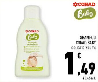 Conad SHAMPOO CONAD BABY delicato 200ml offerta