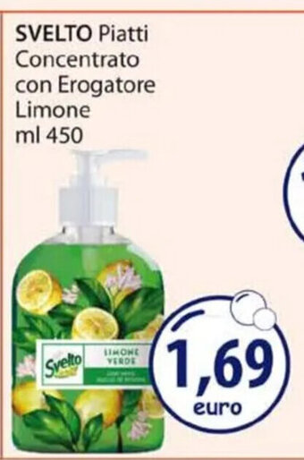 Acqua & Sapone SVELTO Piatti Concentrato con Erogatore Limone ml 450 offerta