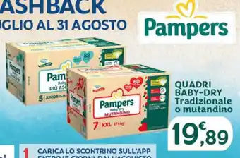 Conad Pampers QUADRI BABY-DRY Tradizionale o mutandino offerta