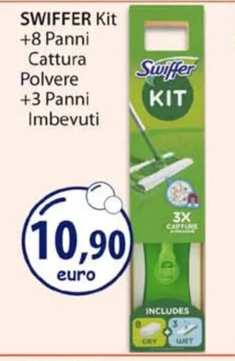 Acqua & Sapone SWIFFER Kit +8 Panni Cattura Polvere +3 Panni Imbevuti offerta