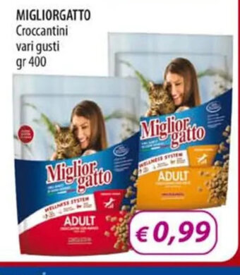 Acqua & Sapone MIGLIORGATTO Croccantini vari gusti gr 400 offerta