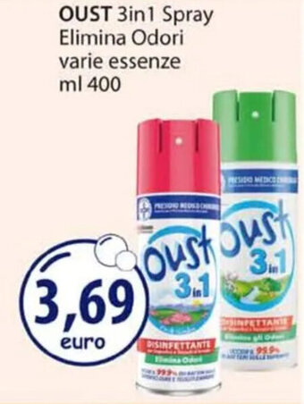 OUST 3in1 Spray Elimina Odori varie essenze ml 400