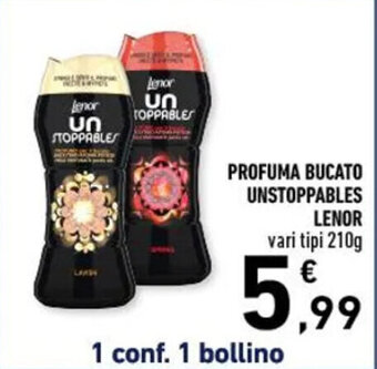 Conad PROFUMA BUCATO UNSTOPPABLES LENOR vari tipi 210g offerta