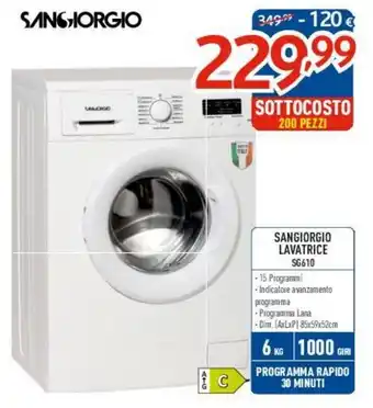 SANGIORGIO LAVATRICE SG610