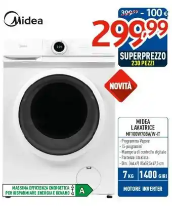MIDEA LAVATRICE MF100W70BA/W-IT