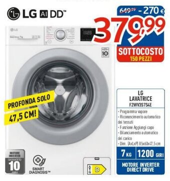 Elettrosintesi LG LAVATRICE F2WV3S7S4E offerta