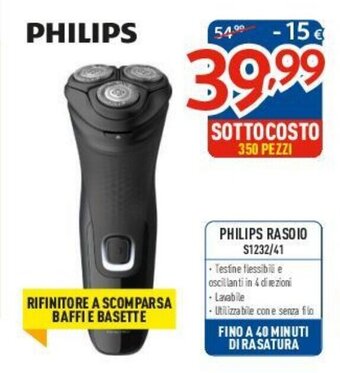 Elettrosintesi PHILIPS RASOIO S1232/41 offerta