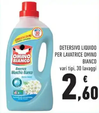 Conad DETERSIVO LIQUIDO PER LAVATRICE OMINO BIANCO vari tipi, 30 lavaggi offerta