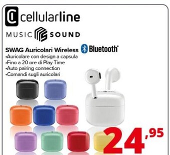 Comet Cellularline swag auricolari wireless offerta
