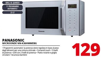 Comet Panasonic microonde nn - k36hmmebg offerta