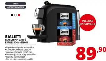 Comet Bialetti mignon automatica/manuale macchina per caffè a capsule 0,5 l offerta