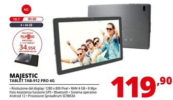 Comet Majestic tablet tab-912 pro 4g offerta