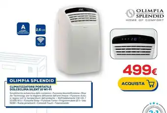 Euronics OLIMPIA SPLENDID CLIMATIZZATORE PORTATILE DOLCECLIMA SILENT 10 WI-FI offerta