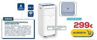 Euronics CLIMATIZZATORE PORTATILE ARGO VIND EU WF offerta
