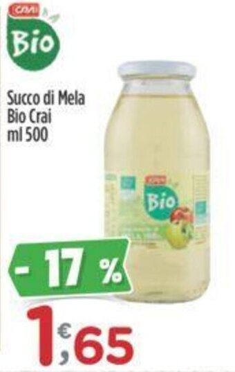 Crai Succo di Mela Bio Crai ml 500 offerta