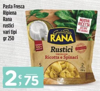 Crai Pasta Fresca Ripiena Rana rustici vari tipi gr 250 offerta