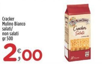 Crai Cracker Mulino Bianco salati/ non salati gr 500 offerta