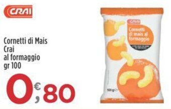 Crai Cornetti di Mais Crai al formaggio gr 100 offerta