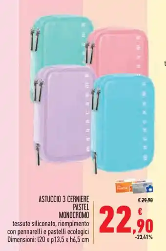 Conad Superstore ASTUCCIO 3 CERNIERE PASTEL MONOCROMO offerta