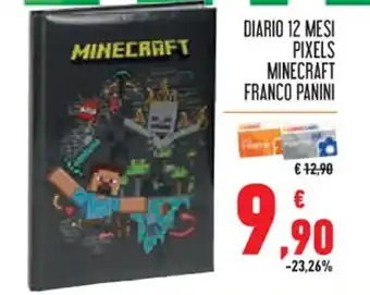 Conad Superstore DIARIO 12 MESI PIXELS MINECRAFT FRANCO PANINI offerta