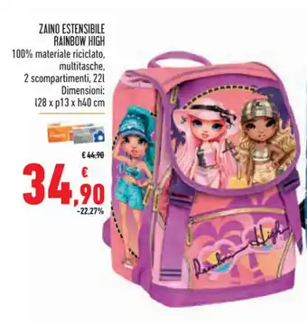 Conad Superstore ZAINO ESTENSIBILE RAINBOW HIGH offerta
