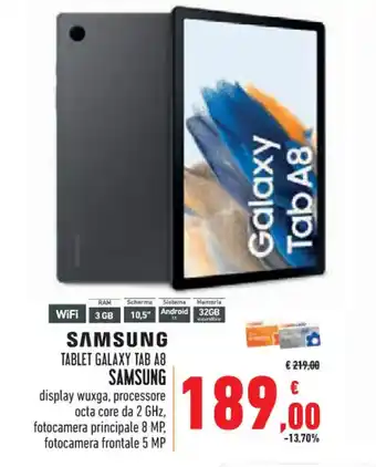 Conad Superstore TABLET GALAXY TAB A8 SAMSUNG offerta