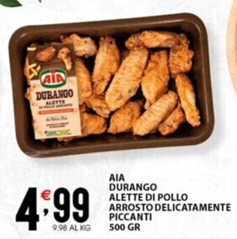 Sisa AIA DURANGO ALETTE DI POLLO ARROSTO DELICATAMENTE PICCANTI 500 GR offerta
