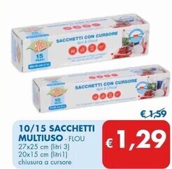 MD Discount Flou 10/15 sacchetti multiuso offerta
