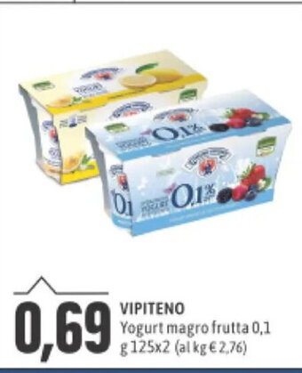 VIPITENO Yogurt magro frutta 0,1 g125x2