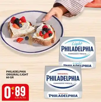 Sisa PHILADELPHIA ORIGINAL/LIGHT 80 GR offerta