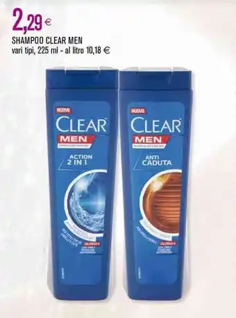 Coop SHAMPOO CLEAR MEN vari tipi, 225 ml offerta