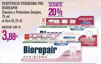 Coop DENTIFRICIO PERIBIOMA PRO BIOREAPIR Classico o Protezione Gengive, 75 ml offerta