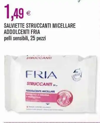 Coop SALVIETTE STRUCCANTI MICELLARE ADDOLCENTI FRIA pelli sensibili, 25 pezzi offerta