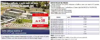 Esselunga HOTEL AREGAI MARINA 4 offerta