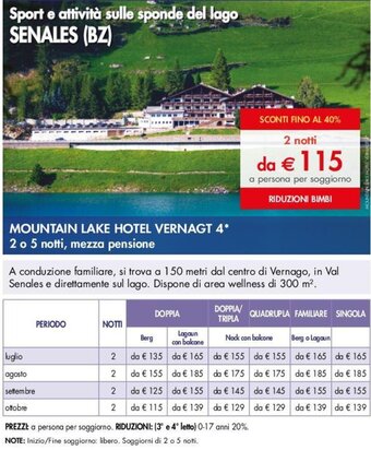 MOUNTAIN LAKE HOTEL VERNAGT 4