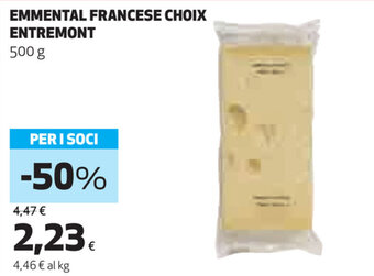 Coop Entremont Emmental Francese Choix 500g offerta