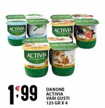 Sisa DANONE ACTIVIA VARI GUSTI 125 GR X 4 offerta
