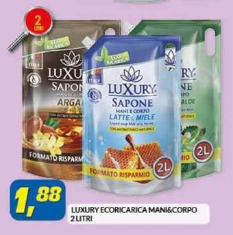Risparmio Casa LUXURY ECORICARICA MANI&CORPO 2 LITRI offerta
