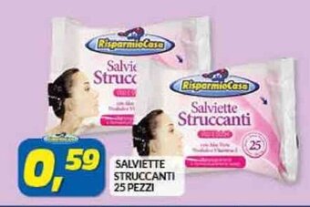 Risparmio Casa SALVIETTE STRUCCANTI 25 PEZZI offerta