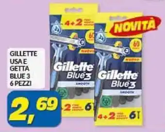 Risparmio Casa GILLETTE USAE GETTA BLUE 3 6 PEZZI offerta