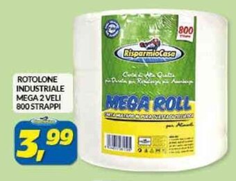 Risparmio Casa ROTOLONE INDUSTRIALE MEGA 2 VELI 800 STRAPPI offerta