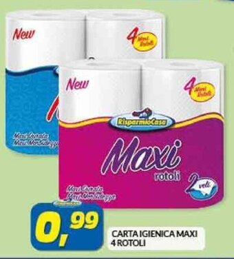 Risparmio Casa CARTA IGIENICA MAXI 4 ROTOLI offerta