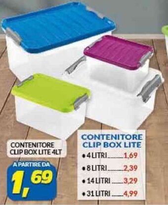 Risparmio Casa CONTENITORE CLIP BOX LITE 4LT offerta