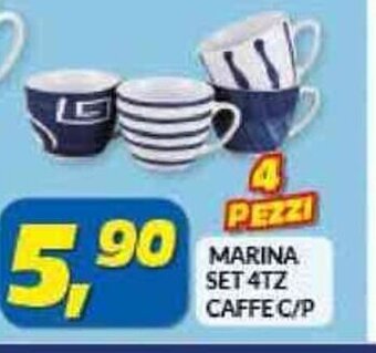 Risparmio Casa MARINA SET 4TZ CAFFE C/P offerta