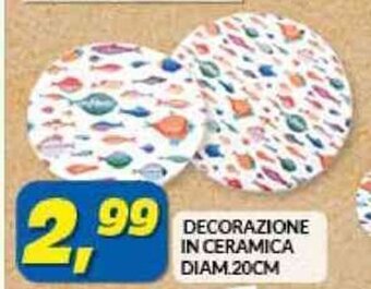 DECORAZIONE IN CERAMICA DIAM 20CM