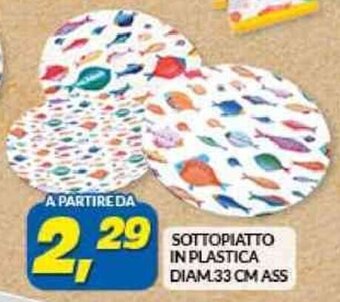 Risparmio Casa SOTTOPIATTO IN PLASTICA DIAM.33 CM ASS offerta