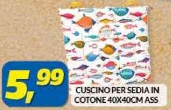 Risparmio Casa CUSCINO PER SEDIA IN COTONE 40X40CM ASS offerta