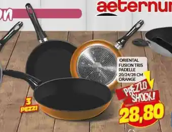 Risparmio Casa ORIENTAL FUSION TRIS PADELLE 20/24/28 CM ORANGE offerta