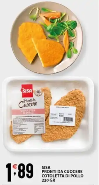 Sisa SISA PRONTI DA CUOCERE COTOLETTA DI POLLO 220 GR offerta